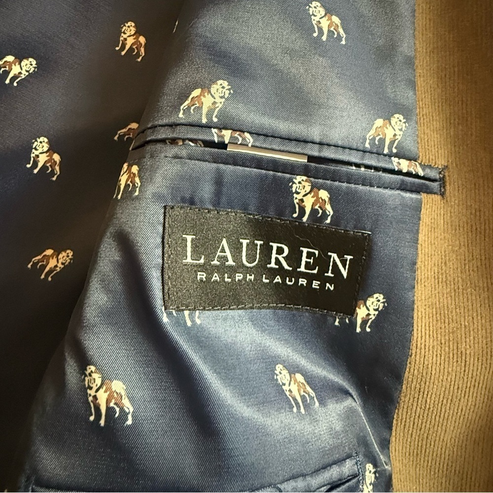 Ralph Lauren Men Classic Fit Ultraflex Corduroy English Bulldog Sport Coat 46R - Picture 7 of 11